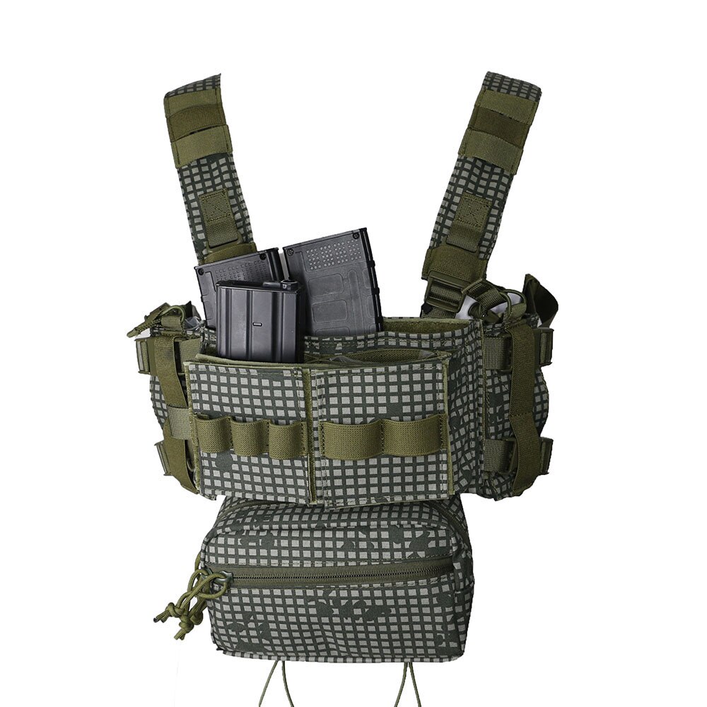 SOETAC-MK3 Wargame 가슴 리그 액세서리 가방 포함, 에어소프트 전술 조끼 밀리터리 기어 허리 팩 남자 Molle 매거진 파우치 홀스터